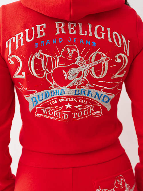 LUREX EMBROIDERED WORLD TOUR ZIP HOODIE