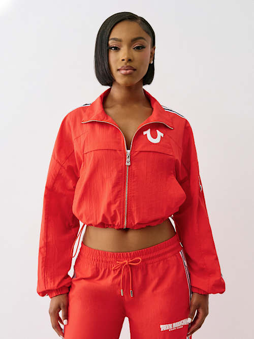 SHRUNKEN NYLON TRACK JACKET