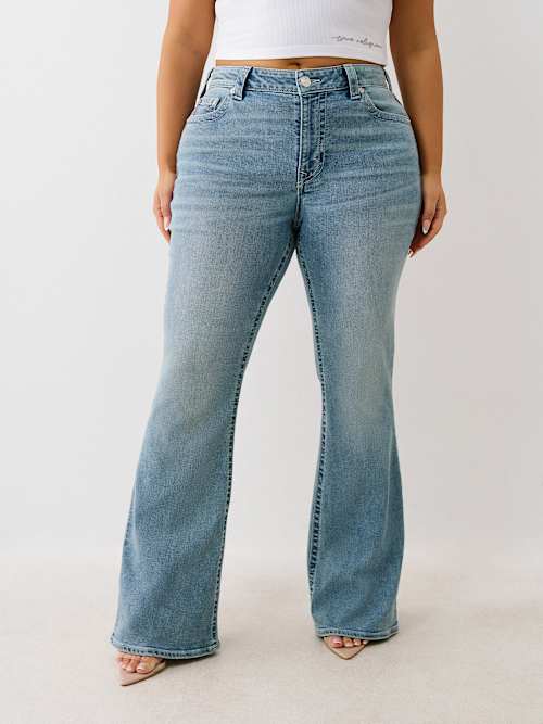 PLUS BECCA ‘I LOVE TRUE RELIGION’ MID RISE BOOTCUT JEAN