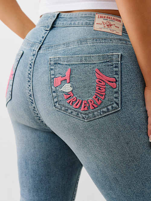 PLUS BECCA ‘I LOVE TRUE RELIGION’ MID RISE BOOTCUT JEAN
