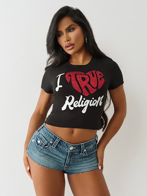 'I LOVE TRUE RELIGION' BABY TEE