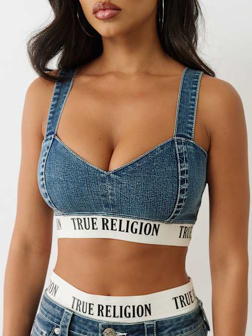 DENIM BRA TOP
