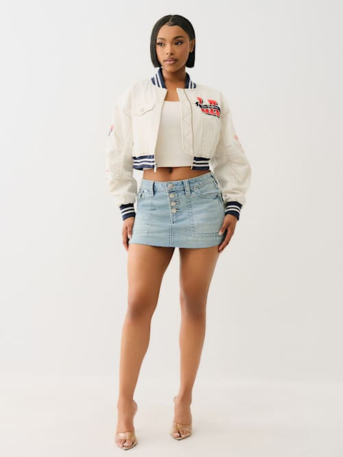 SADIE FRAYED MINI SKIRT