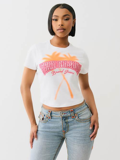 PALM TREE CRYSTAL LOGO BABY TEE