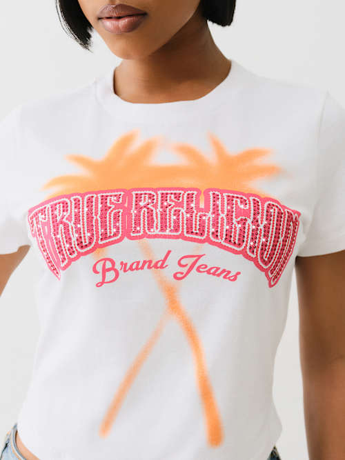 PALM TREE CRYSTAL LOGO BABY TEE
