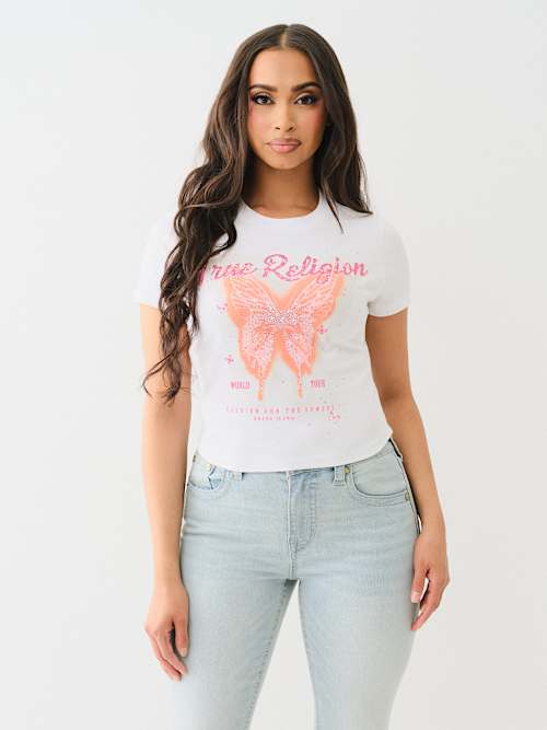CRYSTAL BUTTERFLY BABY TEE