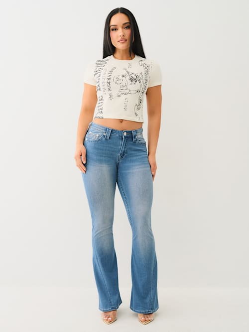 ДЖИНСЫ JOEY INDIGO TERRY MID RISE FLARE