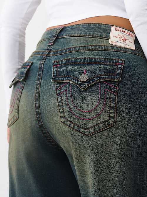 ДЖИНСЫ СВОБОДНОГО КРОЯ С БОЛЬШИМ КАРМАНОМ И СРЕДНЕЙ ПОСАДКОЙ PLUS BOBBI