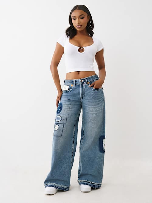 JESSIE BIG T RIP REPAIR ULTRA BAGGY JEAN