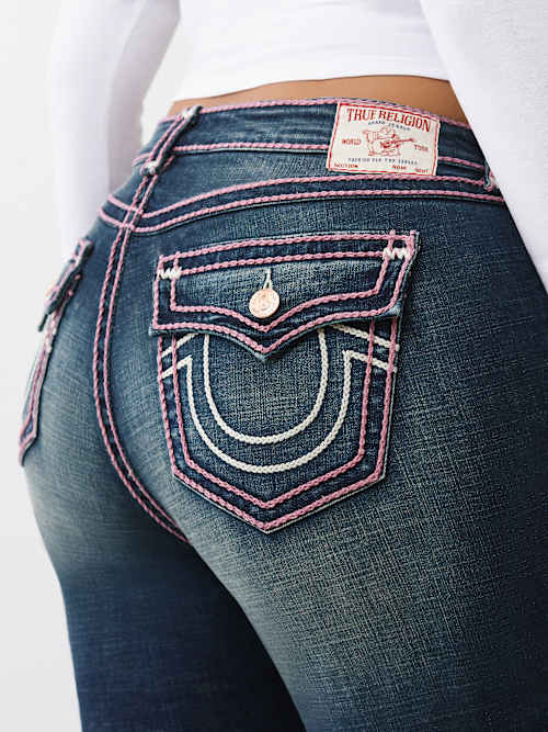 PLUS BECCA ROPE STITCH FLAP BOOTCUT JEAN