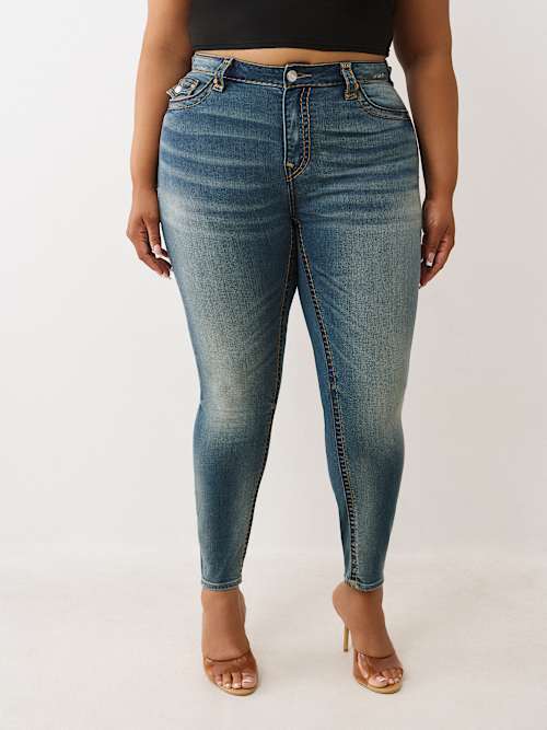 PLUS JENNIE MID RISE SUPER T CURVY SKINNY JEAN