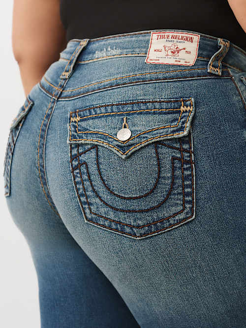 PLUS JENNIE MID RISE SUPER T CURVY SKINNY JEAN