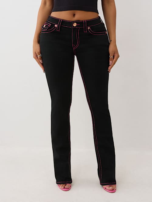 BILLIE MID RISE LUREX BIG T STRAIGHT JEAN
