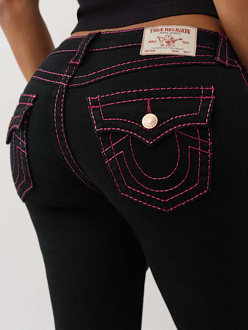 BILLIE MID RISE LUREX BIG T STRAIGHT JEAN