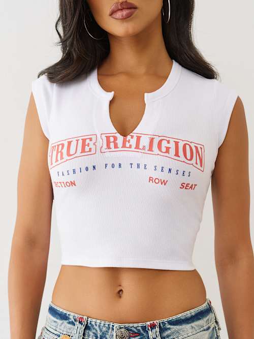  LOGO V-NOTCH TEE