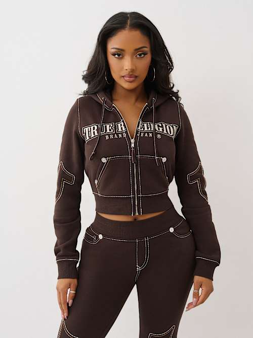 BIG T SHRUNKEN ZIP HOODIE
