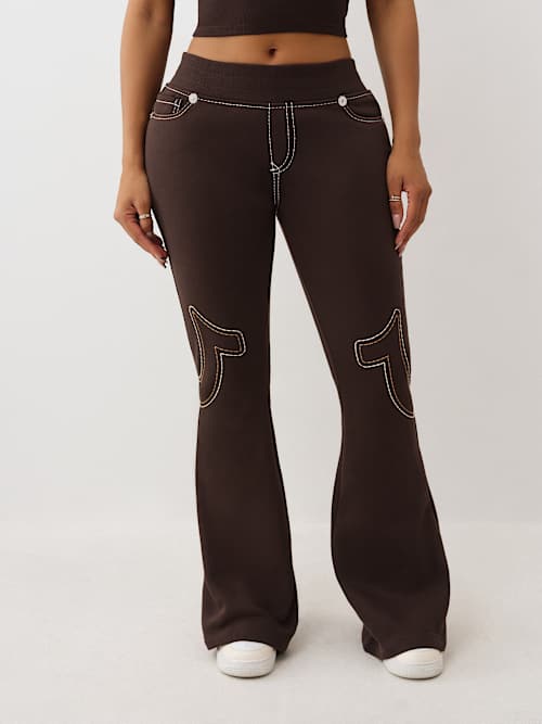 LOW RISE BIG T FLARED SWEATPANT