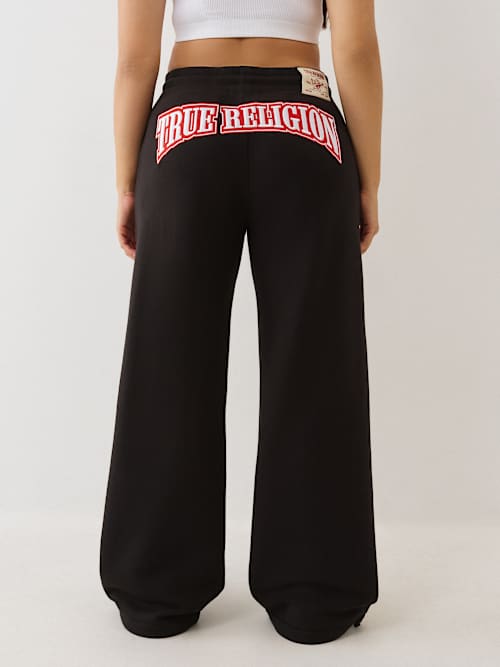 EMBROIDERED CINCHED SWEAT PANT
