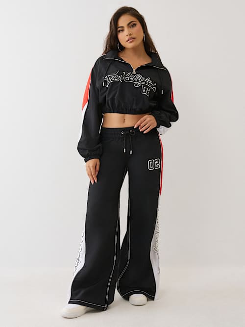PUFF PRINT NYLON HALF-ZIP JACKET