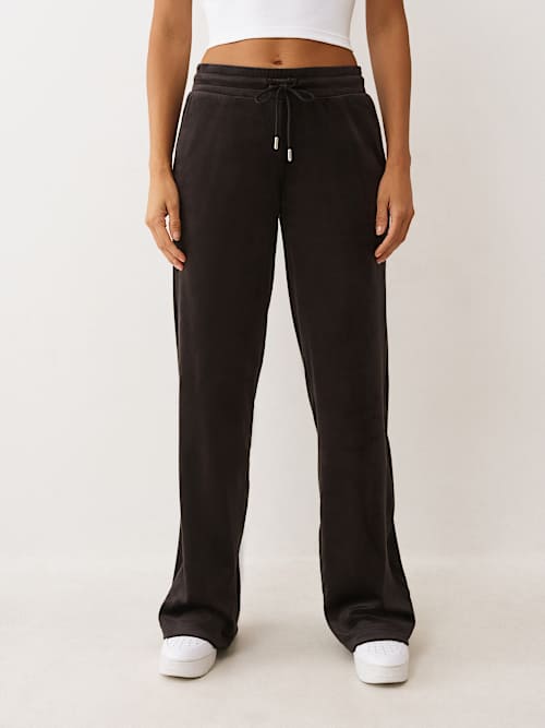 CRYSTAL HORSESHOE VELOUR SWEAT PANT