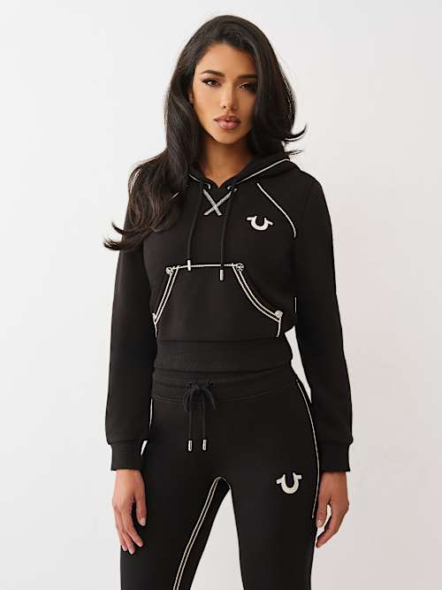 ROPE STITCH SHRUNKEN HOODIE