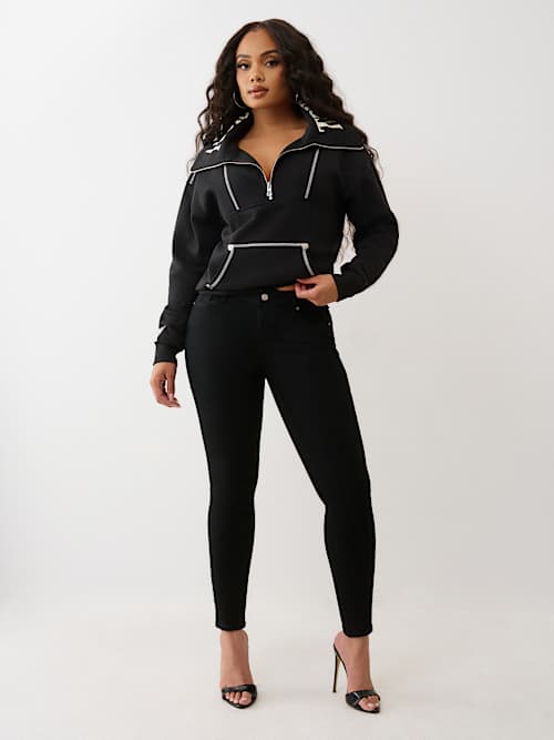 CONTRAST HALF ZIP PULLOVER