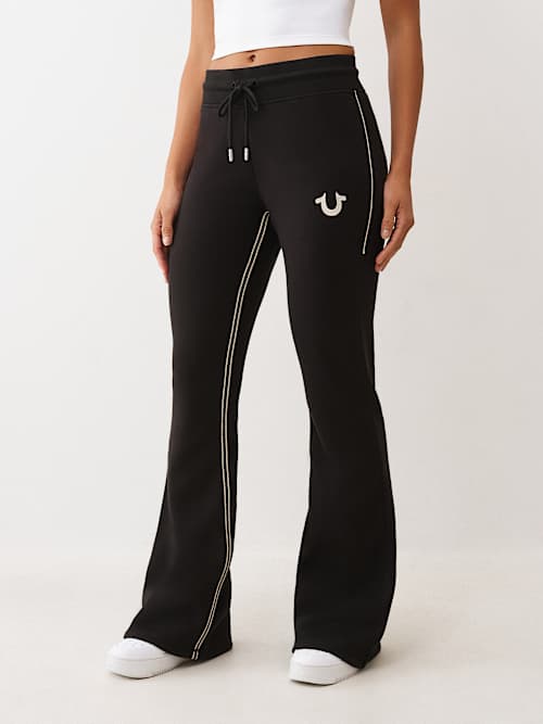 ROPE STITCH MID RISE BOOTCUT SWEATPANT