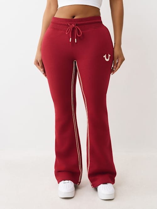 ROPE STITCH MID RISE BOOTCUT SWEATPANT