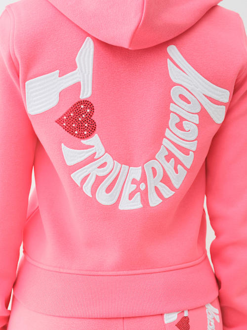 'I LOVE TRUE RELIGION' ZIP HOODIE