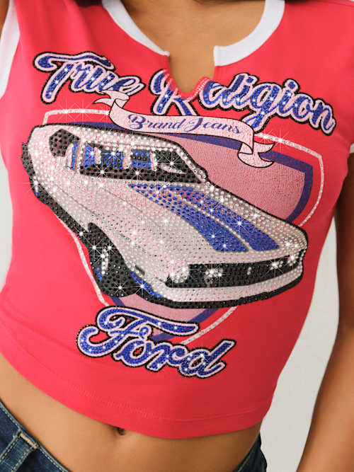TRUE RELIGION X FORD CRYSTAL MUSTANG BABY TEE