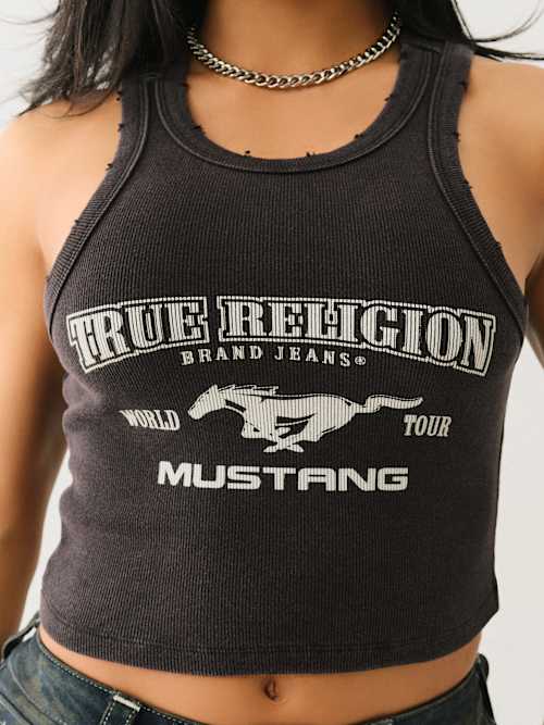 TRUE RELIGION X FORD WASHED RACERBACK TANK TOP