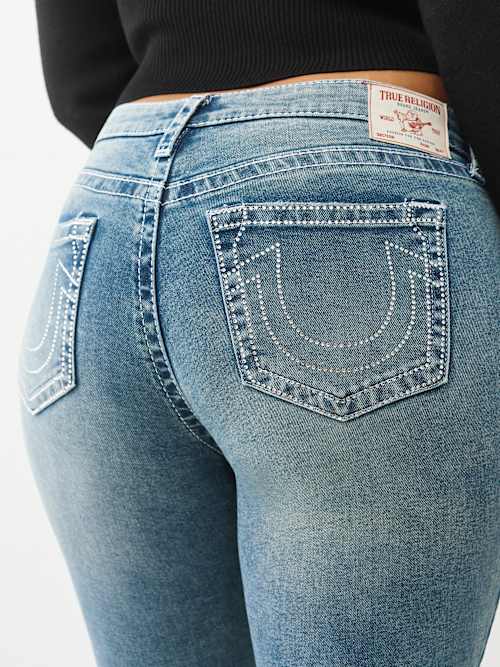 ПЛЮС ДЖЕННИ, КРИСТАЛ, БОЛЬШАЯ футболка СРЕДНЕЙ ПОСАДКИ, ОБЛЕГАЮЩИЕ ДЖИНСЫ-СКИННИ