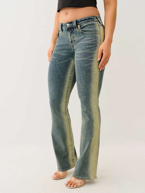 ДЖИНСЫ СО СРЕДНЕЙ ПОСАДКОЙ И ЗАУЖЕННЫМ НИЗОМ BECCA