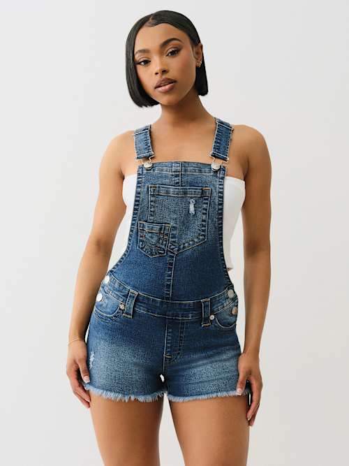 JOEY FRAYED OVERALL SHORT
