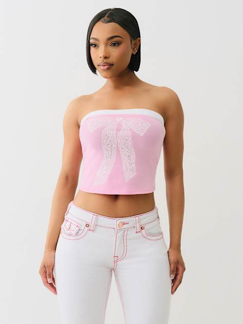 CRYSTAL BOW TUBE TOP