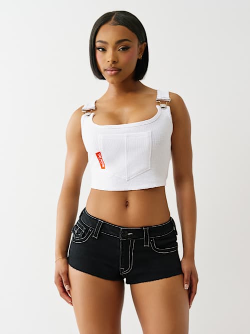 OVERALL RIBBED TANK TOP