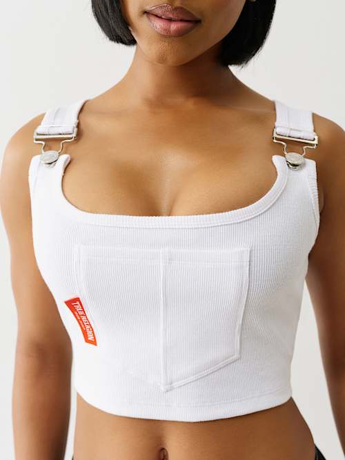 OVERALL RIBBED TANK TOP