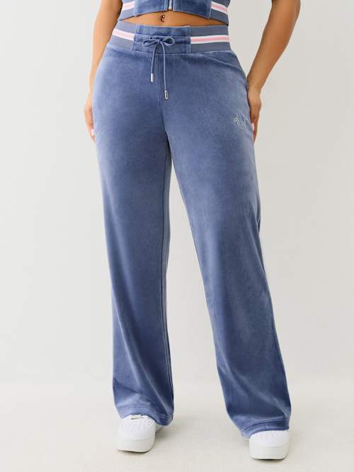 CRYSTAL VELOUR TRACK PANT