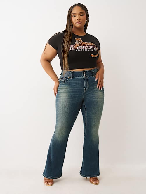 PLUS JOEY Y2K MID RISE  FLARE JEAN