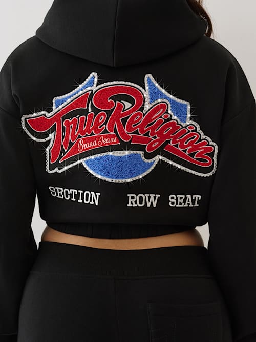 ◆Rest & Recreation◆ RR CRYSTAL LOGO CROP TOP BROWN RR241T Rest & Recreation RR Crystal Logo Crop Top - Brown