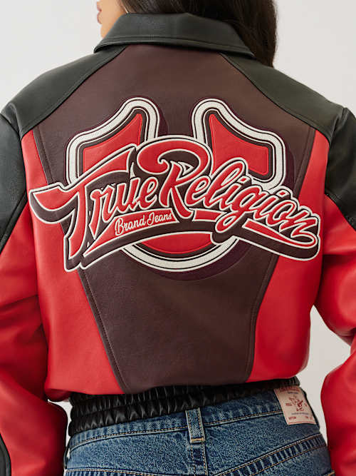 COLOR BLOCKED VARSITY JACKET
