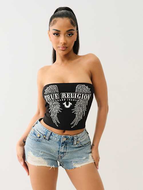 CRYSTAL WING RIBBED TUBE TOP