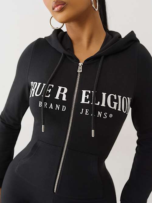 FRENCH TERRY HOODIE ROMPER