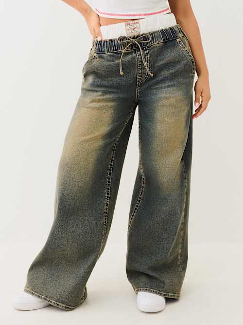 ДЖИНСЫ СВОБОДНОГО КРОЯ JESSIE EXPOSED BOXER BIG T SUPER