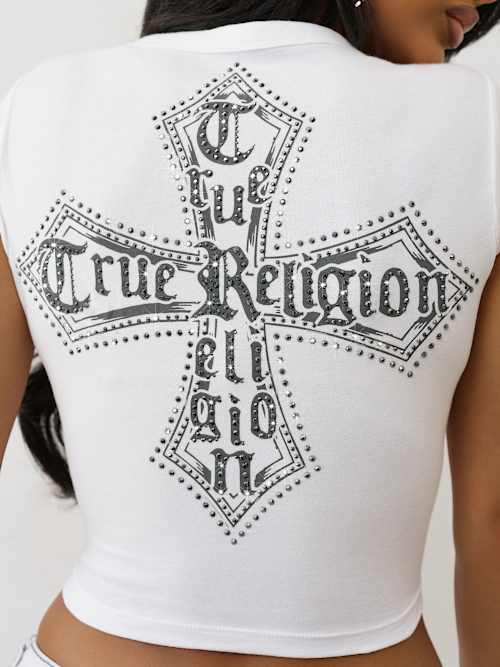 CRYSTAL LOGO CREST BABY TEE