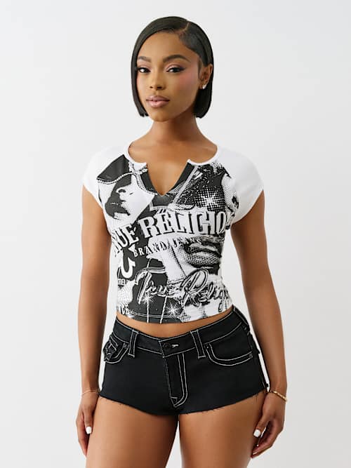 PAPARAZZI V NOTCH TEE