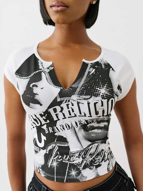 PAPARAZZI V NOTCH TEE