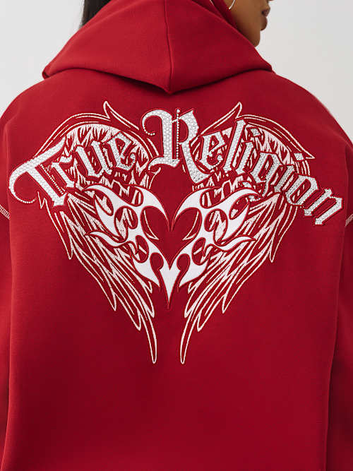 ТОЛСТОВКА BOYFRIEND С АППЛИКАЦИЕЙ В ВИДЕ СЕРДЦА С КРЫЛЬЯМИ