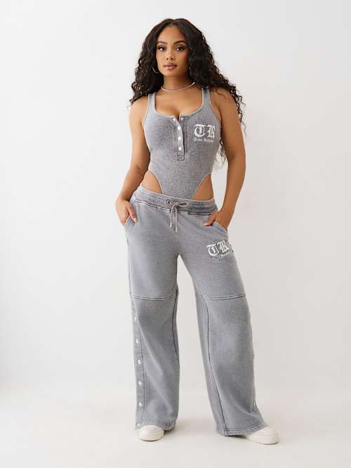 ACID WASHED SNAPAWAY SWEATPANT