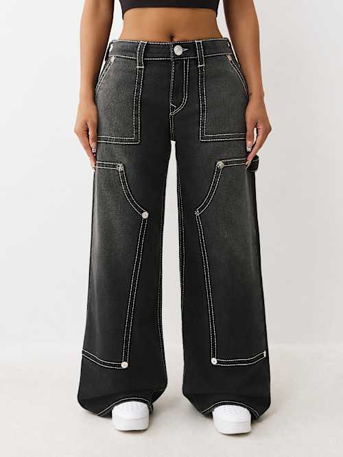JESSIE BIG T EMBROIDERED SUPER BAGGY JEAN